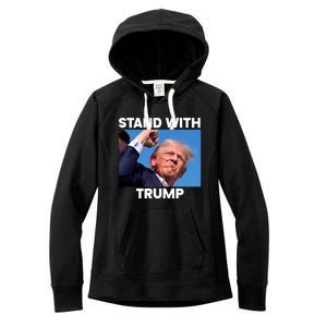 Trump Fight 2024 Trump Shot Fight Trump 2024 Women's Fleece Hoodie