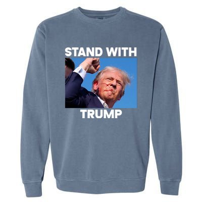 Trump Fight 2024 Trump Shot Fight Trump 2024 Garment-Dyed Sweatshirt