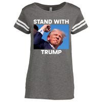 Trump Fight 2024 Trump Shot Fight Trump 2024 Enza Ladies Jersey Football T-Shirt