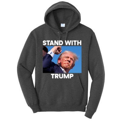 Trump Fight 2024 Trump Shot Fight Trump 2024 Tall Hoodie