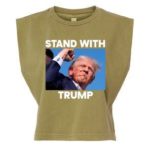 Trump Fight 2024 Trump Shot Fight Trump 2024 Garment-Dyed Women's Muscle Tee