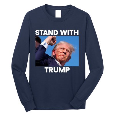 Trump Fight 2024 Trump Shot Fight Trump 2024 Long Sleeve Shirt