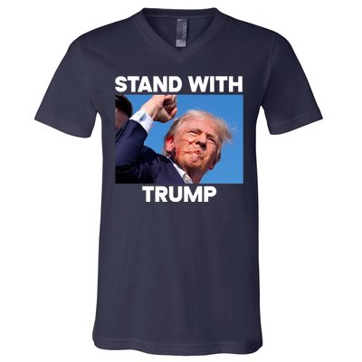 Trump Fight 2024 Trump Shot Fight Trump 2024 V-Neck T-Shirt