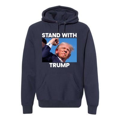 Trump Fight 2024 Trump Shot Fight Trump 2024 Premium Hoodie