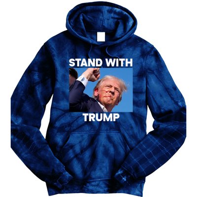 Trump Fight 2024 Trump Shot Fight Trump 2024 Tie Dye Hoodie