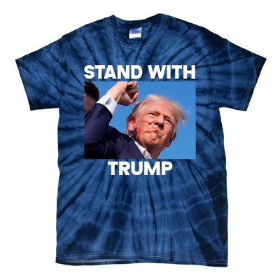 Trump Fight 2024 Trump Shot Fight Trump 2024 Tie-Dye T-Shirt