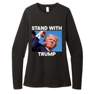 Trump Fight 2024 Trump Shot Fight Trump 2024 Womens CVC Long Sleeve Shirt