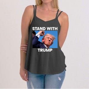 Trump Fight 2024 Trump Shot Fight Trump 2024 Women's Strappy Tank