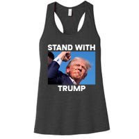 Trump Fight 2024 Trump Shot Fight Trump 2024 Women's Racerback Tank