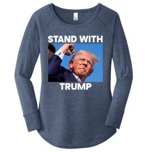 Trump Fight 2024 Trump Shot Fight Trump 2024 Women's Perfect Tri Tunic Long Sleeve Shirt