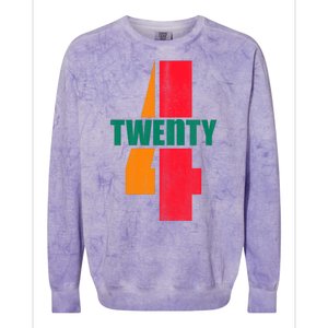 Twenty Four 24 Spoof Birthday Logo Colorblast Crewneck Sweatshirt