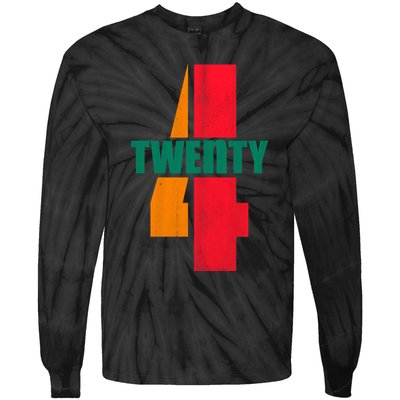 Twenty Four 24 Spoof Birthday Logo Tie-Dye Long Sleeve Shirt