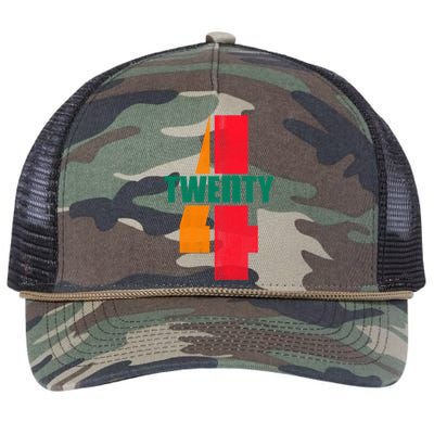 Twenty Four 24 Spoof Birthday Logo Retro Rope Trucker Hat Cap