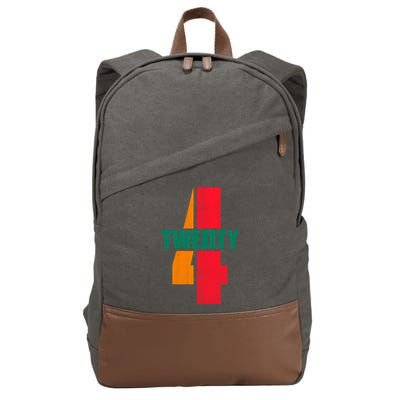 Twenty Four 24 Spoof Birthday Logo Cotton Canvas Backpack