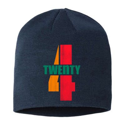 Twenty Four 24 Spoof Birthday Logo Sustainable Beanie