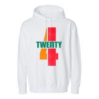 Twenty Four 24 Spoof Birthday Logo Garment-Dyed Fleece Hoodie