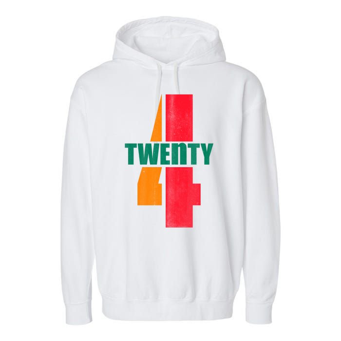 Twenty Four 24 Spoof Birthday Logo Garment-Dyed Fleece Hoodie