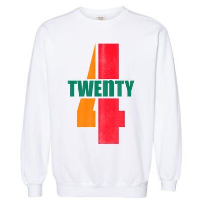 Twenty Four 24 Spoof Birthday Logo Garment-Dyed Sweatshirt