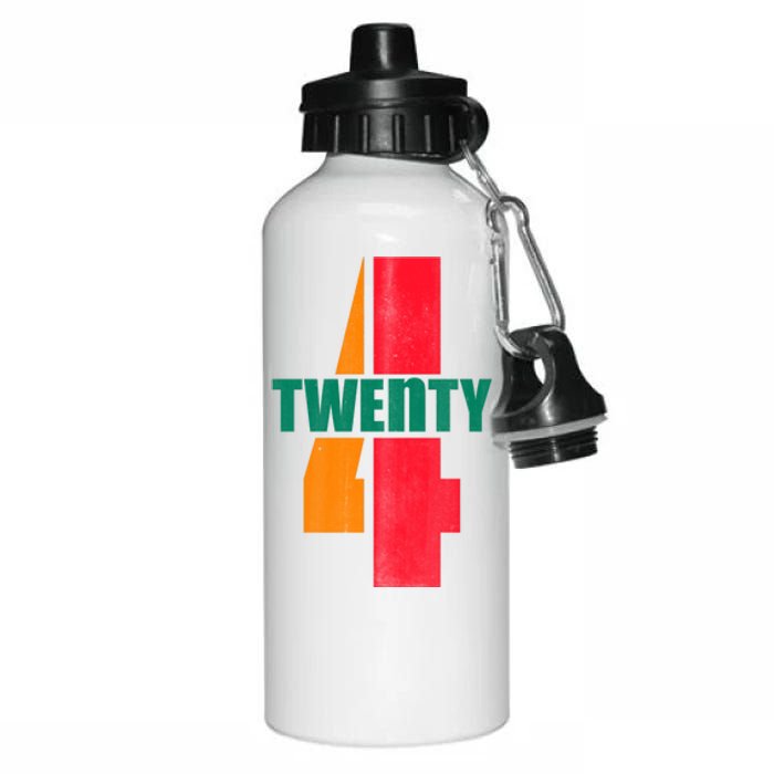 Twenty Four 24 Spoof Birthday Logo Aluminum Water Bottle