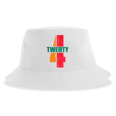 Twenty Four 24 Spoof Birthday Logo Sustainable Bucket Hat