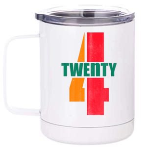 Twenty Four 24 Spoof Birthday Logo 12 oz Stainless Steel Tumbler Cup