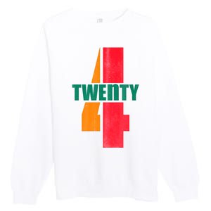 Twenty Four 24 Spoof Birthday Logo Premium Crewneck Sweatshirt