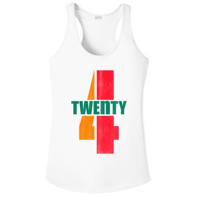 Twenty Four 24 Spoof Birthday Logo Ladies PosiCharge Competitor Racerback Tank
