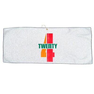 Twenty Four 24 Spoof Birthday Logo Large Microfiber Waffle Golf Towel