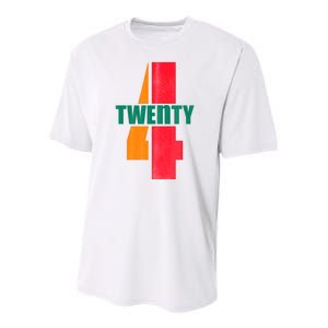 Twenty Four 24 Spoof Birthday Logo Youth Performance Sprint T-Shirt