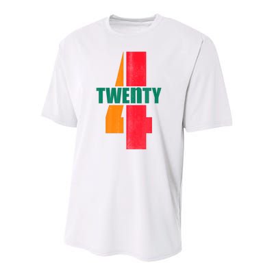 Twenty Four 24 Spoof Birthday Logo Youth Performance Sprint T-Shirt