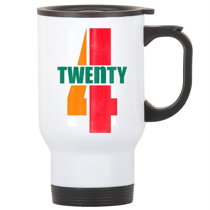 Twenty Four 24 Spoof Birthday Logo Stainless Steel Travel Mug