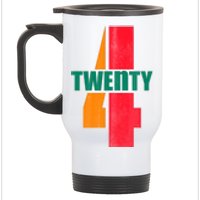 Twenty Four 24 Spoof Birthday Logo Stainless Steel Travel Mug