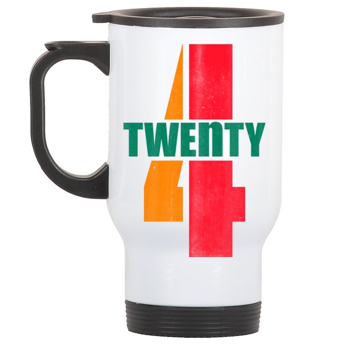 Twenty Four 24 Spoof Birthday Logo Stainless Steel Travel Mug