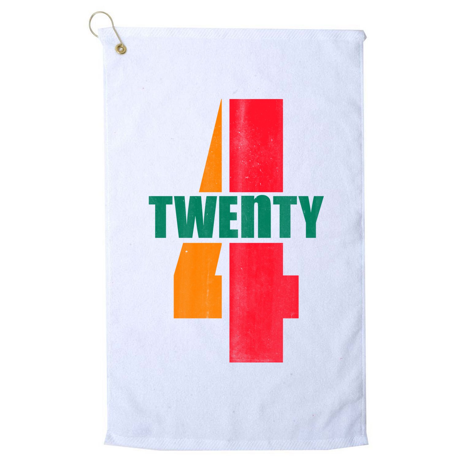 Twenty Four 24 Spoof Birthday Logo Golf Towel