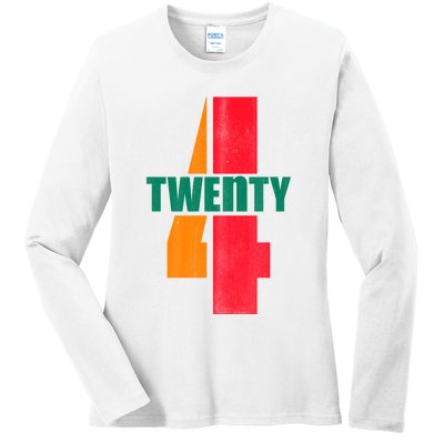 Twenty Four 24 Spoof Birthday Logo Ladies Long Sleeve Shirt