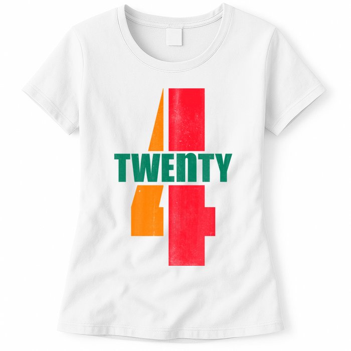 Twenty Four 24 Spoof Birthday Logo Womens T-Shirt
