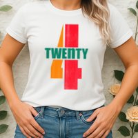 Twenty Four 24 Spoof Birthday Logo Womens T-Shirt