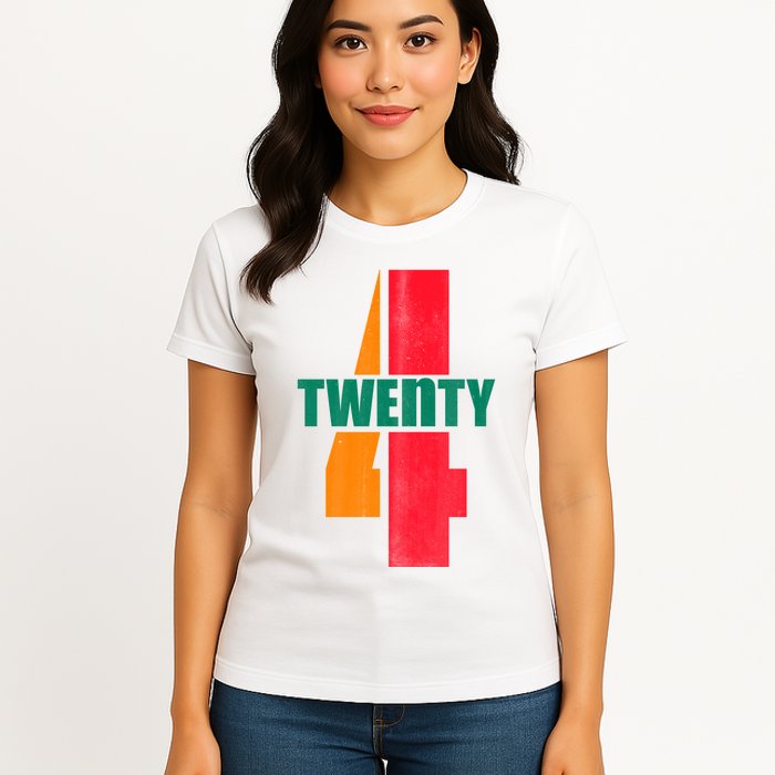 Twenty Four 24 Spoof Birthday Logo Womens T-Shirt