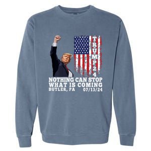 Trump Fight 2024 Butler Pennsylvania Assasination Attempt Garment-Dyed Sweatshirt