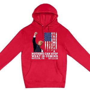 Trump Fight 2024 Butler Pennsylvania Assasination Attempt Premium Pullover Hoodie