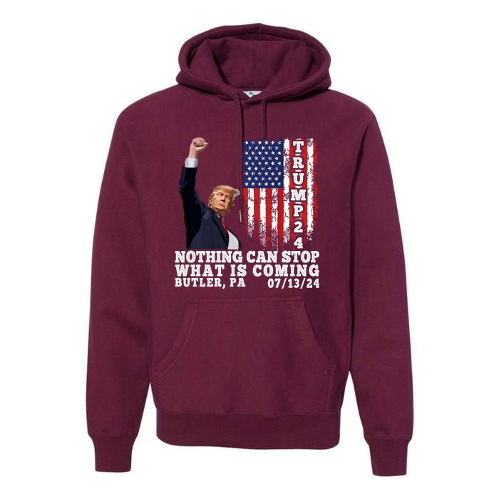 Trump Fight 2024 Butler Pennsylvania Assasination Attempt Premium Hoodie