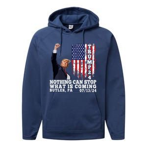 Trump Fight 2024 Butler Pennsylvania Assasination Attempt Performance Fleece Hoodie