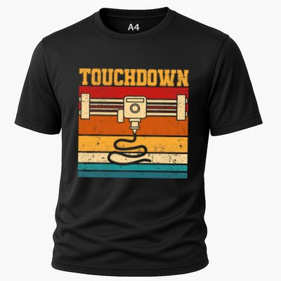 Touchdown Funny 3d Printing Retro 3d Printer Cooling Performance Crew T-Shirt