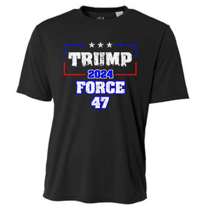 Trump Force 47 Trump 2024 HeS Back Vote Trump Cooling Performance Crew T-Shirt