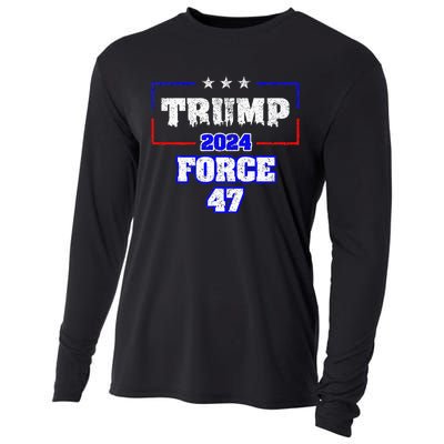 Trump Force 47 Trump 2024 HeS Back Vote Trump Cooling Performance Long Sleeve Crew