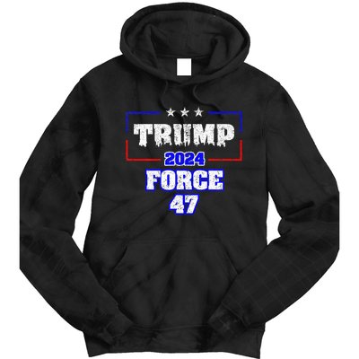 Trump Force 47 Trump 2024 HeS Back Vote Trump Tie Dye Hoodie