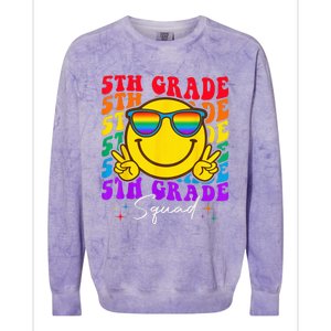 Team Fifth 5th Grade Squad Teacher Boy Girls Back To School Colorblast Crewneck Sweatshirt