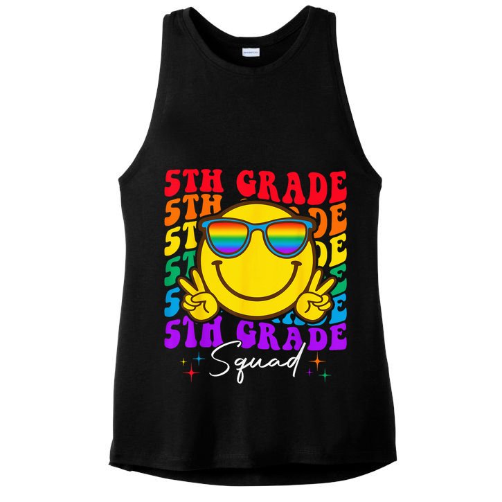 Team Fifth 5th Grade Squad Teacher Boy Girls Back To School Ladies PosiCharge Tri-Blend Wicking Tank