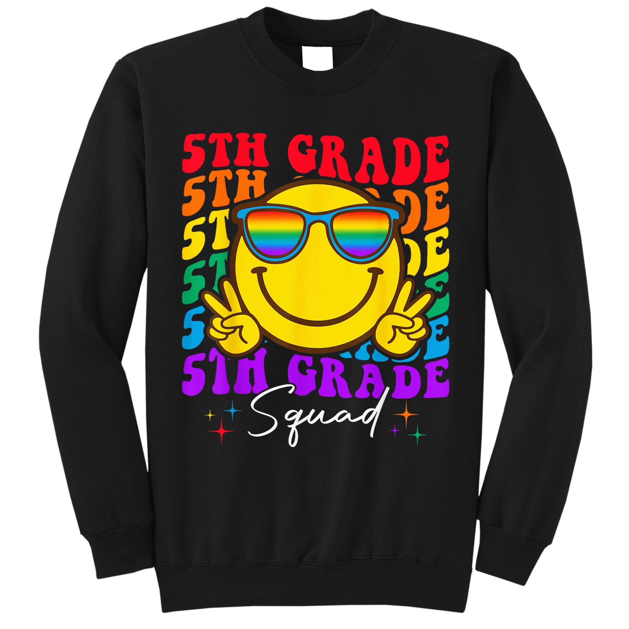 Team Fifth 5th Grade Squad Teacher Boy Girls Back To School Tall Sweatshirt