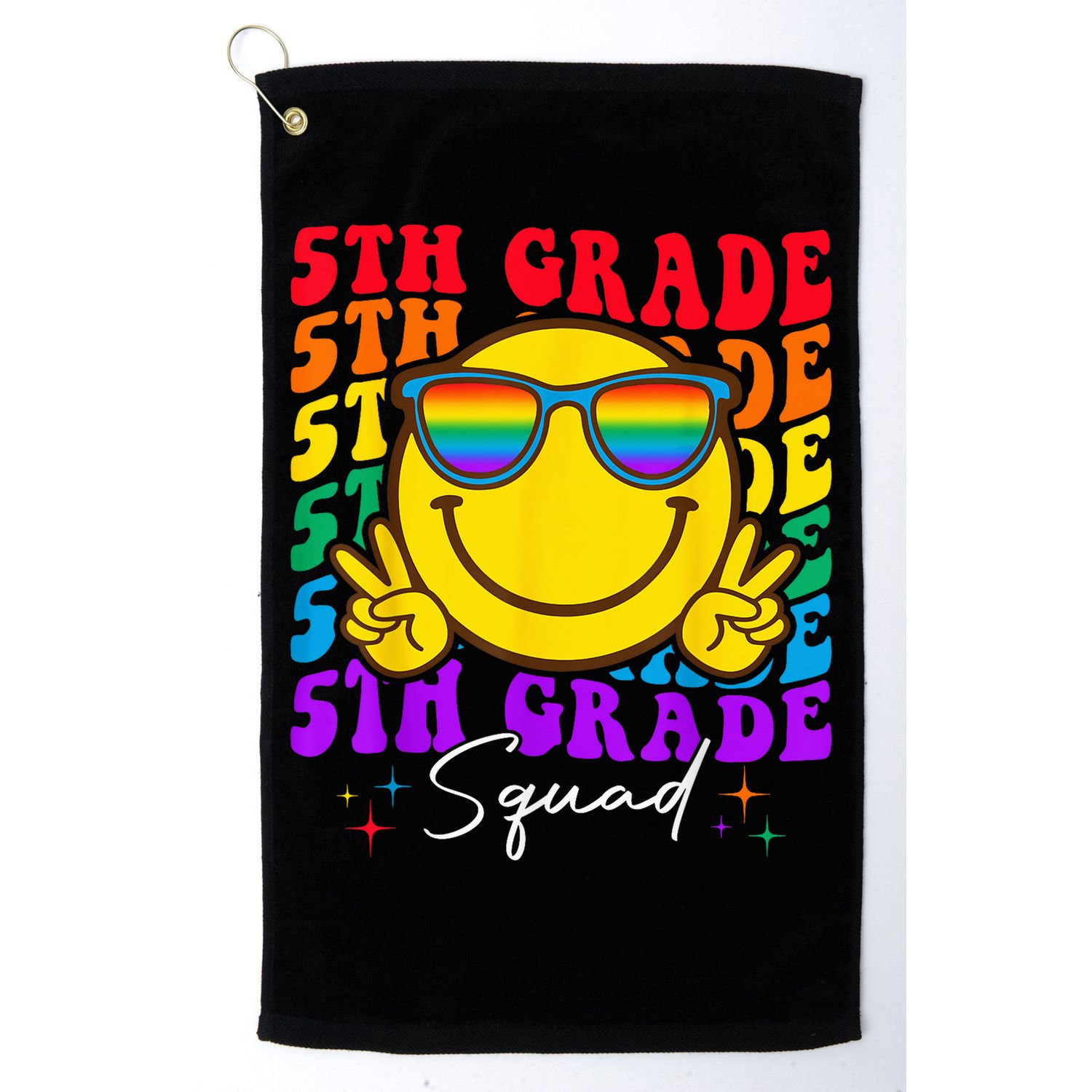 Team Fifth 5th Grade Squad Teacher Boy Girls Back To School Golf Towel